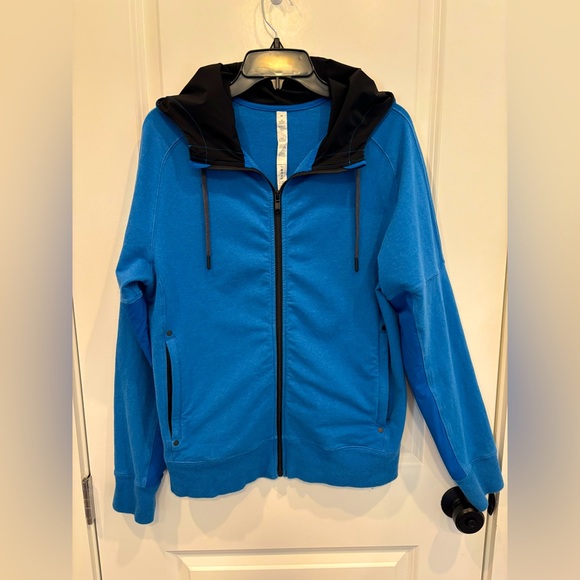 Lululemon Men’s Full Zip Athletic Hoodie Jacket. Like New! Size Medium - Blue - Picture 1 of 4